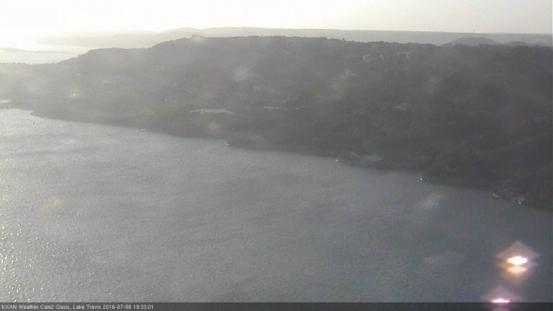 Lake Travis webcam, July 6, 2016 6:40 PM CT