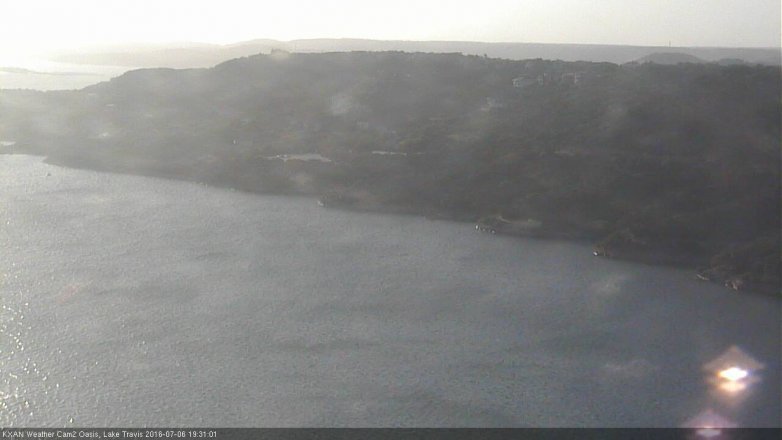Lake Travis webcam, July 6, 2016 7:00 PM CT