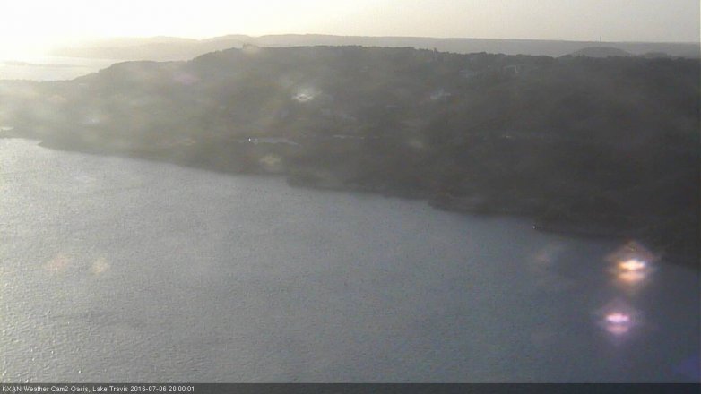 Lake Travis webcam, July 6, 2016 7:05 PM CT