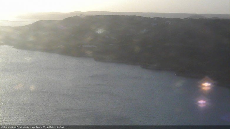 Lake Travis webcam, July 6, 2016 7:25 PM CT