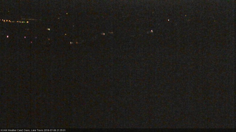 Lake Travis webcam, July 6, 2016 9:00 PM CT