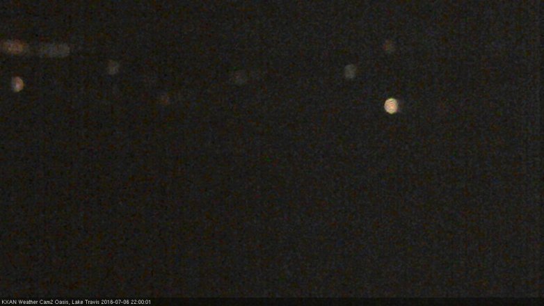Lake Travis webcam, July 6, 2016 9:30 PM CT