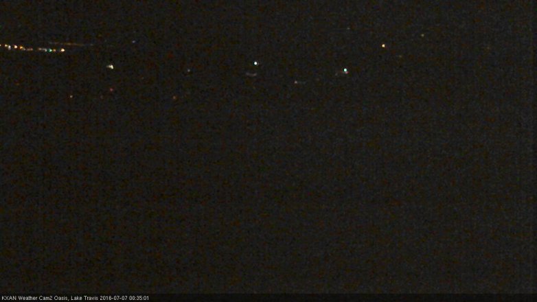 Lake Travis webcam, July 6, 2016 11:40 PM CT