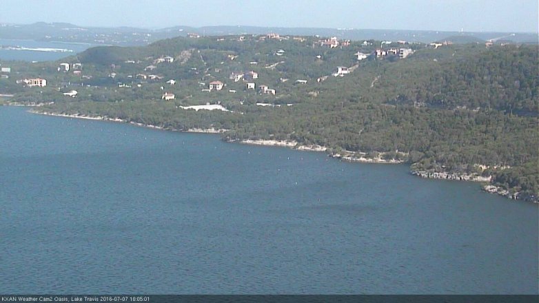 Lake Travis webcam, July 7, 2016 9:30 AM CT