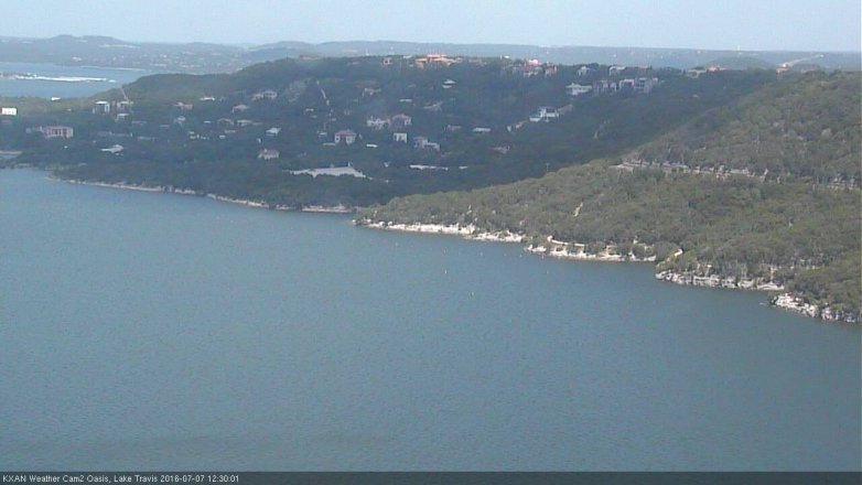 Lake Travis webcam, July 7, 2016 11:45 AM CT