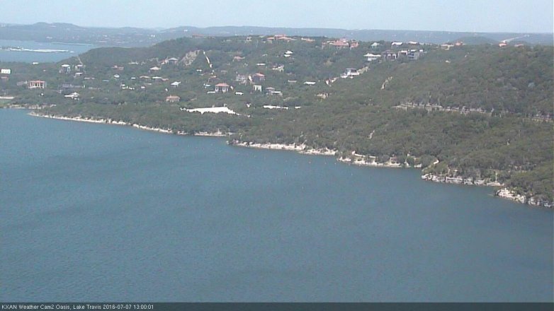 Lake Travis webcam, July 7, 2016 12:15 PM CT