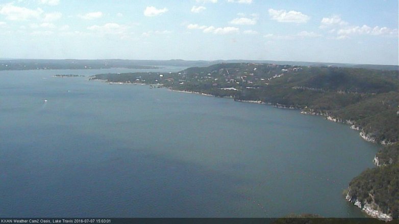 Lake Travis webcam, July 7, 2016 2:30 PM CT