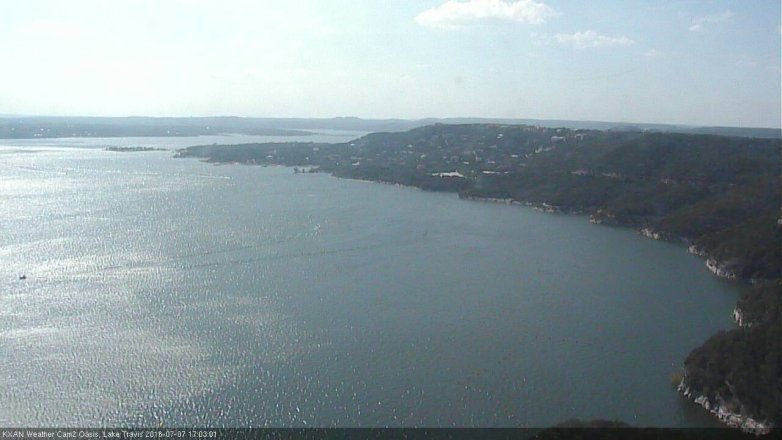 Lake Travis webcam, July 7, 2016 4:20 PM CT