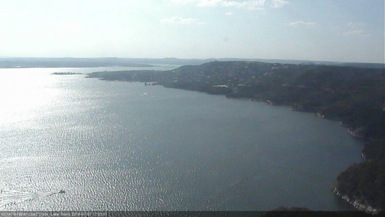 Lake Travis webcam, July 7, 2016 4:40 PM CT