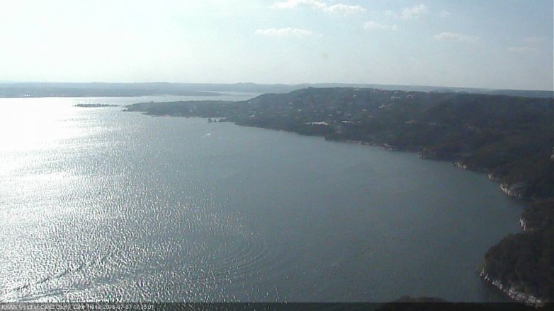 Lake Travis webcam, July 7, 2016 4:50 PM CT