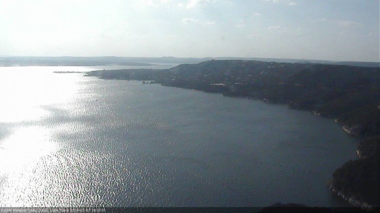 Lake Travis webcam, July 7, 2016 5:20 PM CT