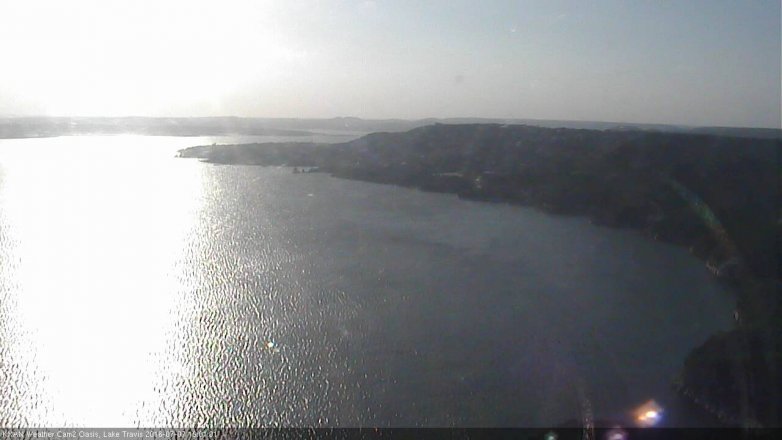 Lake Travis webcam, July 7, 2016 6:05 PM CT