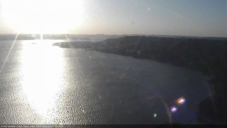Lake Travis webcam, July 7, 2016 6:40 PM CT