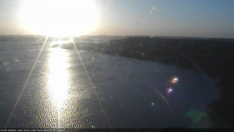 Lake Travis webcam, July 7, 2016 7:10 PM CT