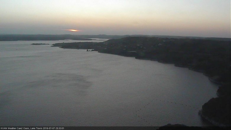 Lake Travis webcam, July 7, 2016 7:55 PM CT