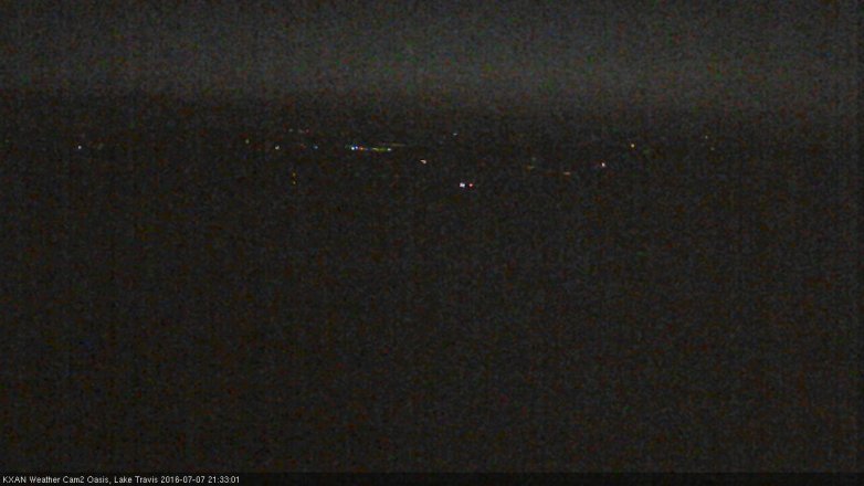 Lake Travis webcam, July 7, 2016 9:00 PM CT