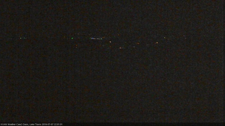 Lake Travis webcam, July 7, 2016 9:05 PM CT