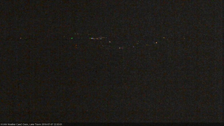 Lake Travis webcam, July 7, 2016 9:10 PM CT