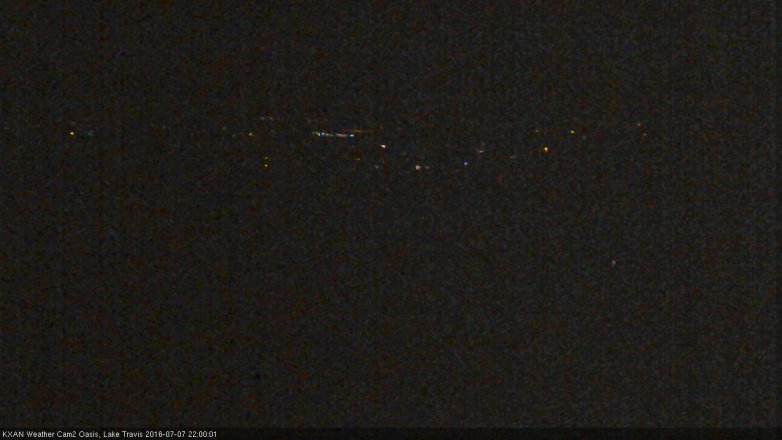 Lake Travis webcam, July 7, 2016 9:30 PM CT