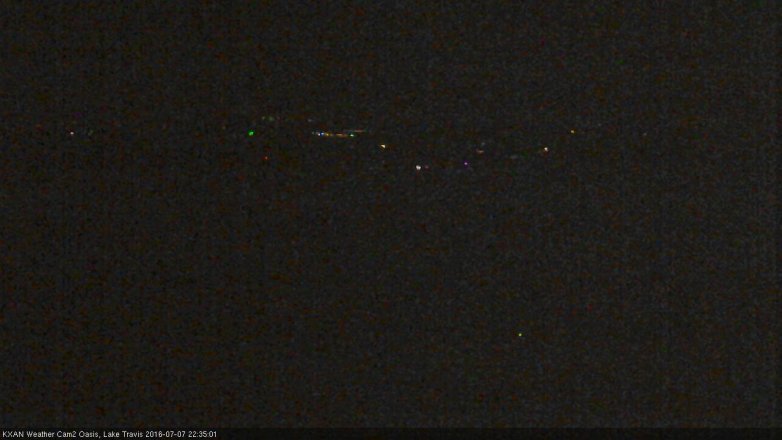 Lake Travis webcam, July 7, 2016 9:55 PM CT