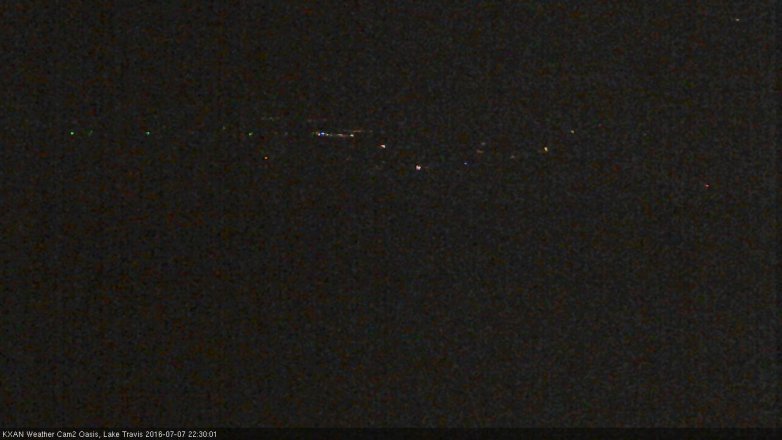 Lake Travis webcam, July 7, 2016 10:00 PM CT