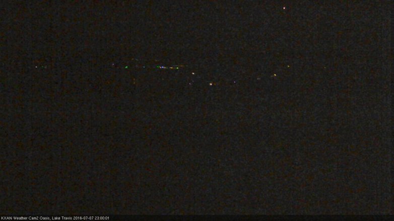 Lake Travis webcam, July 7, 2016 10:05 PM CT
