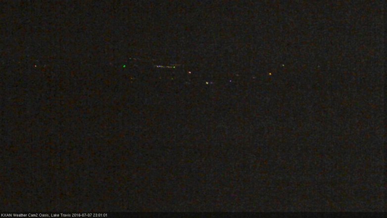 Lake Travis webcam, July 7, 2016 10:15 PM CT