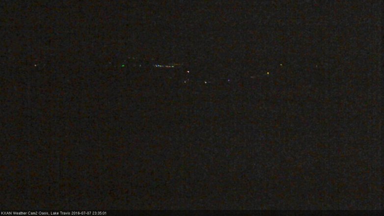 Lake Travis webcam, July 7, 2016 10:55 PM CT