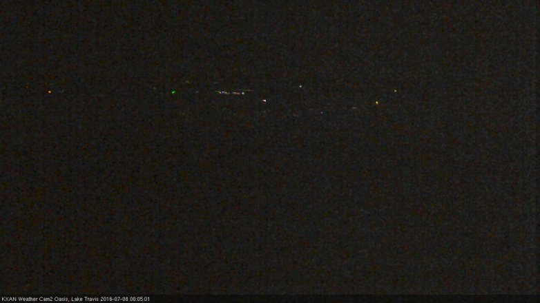 Lake Travis webcam, July 7, 2016 11:10 PM CT