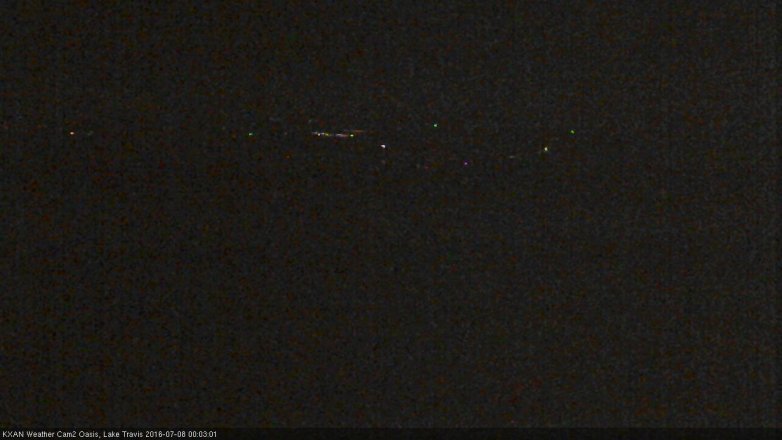 Lake Travis webcam, July 7, 2016 11:30 PM CT