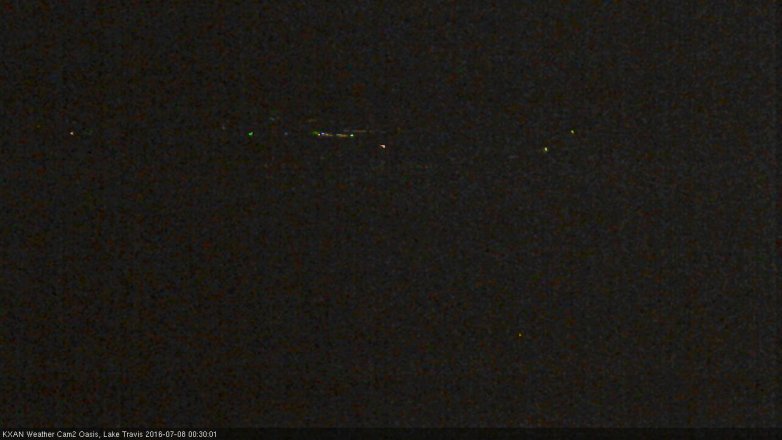 Lake Travis webcam, July 7, 2016 11:35 PM CT