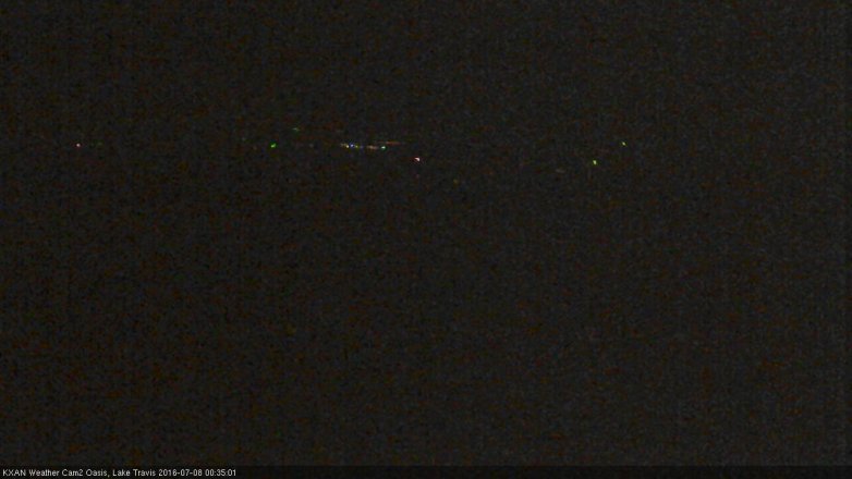 Lake Travis webcam, July 7, 2016 11:50 PM CT