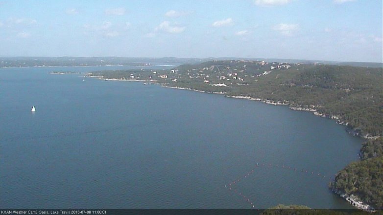 Lake Travis webcam, July 8, 2016 10:10 AM CT