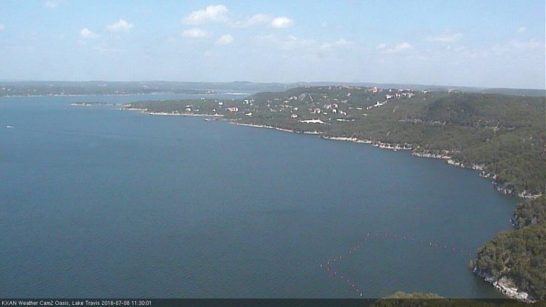 Lake Travis webcam, July 8, 2016 10:50 AM CT