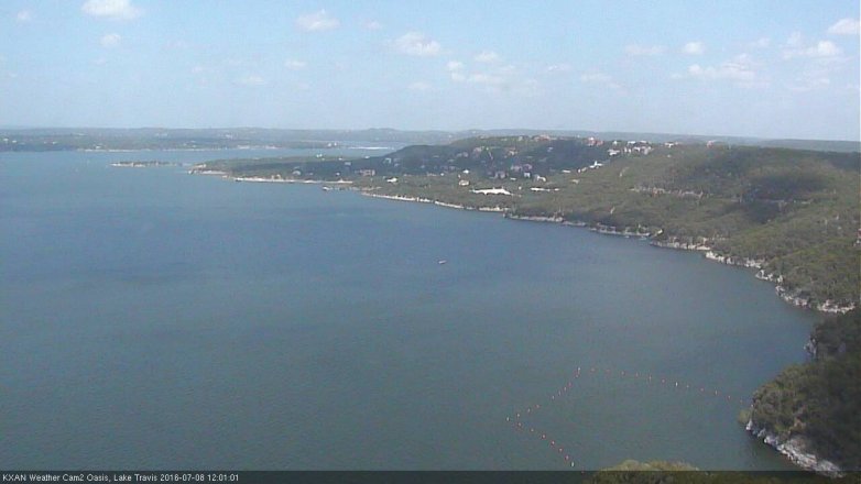 Lake Travis webcam, July 8, 2016 11:05 AM CT
