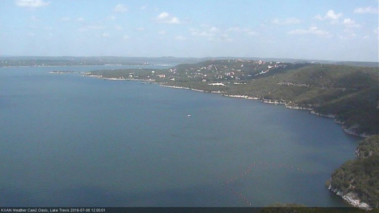 Lake Travis webcam, July 8, 2016 11:20 AM CT