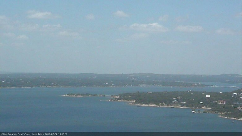 Lake Travis webcam, July 8, 2016 12:20 PM CT