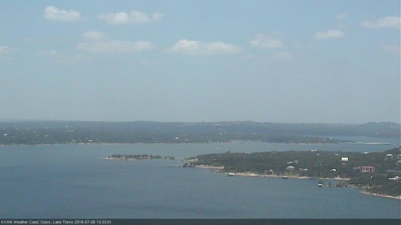 Lake Travis webcam, July 8, 2016 1:00 PM CT
