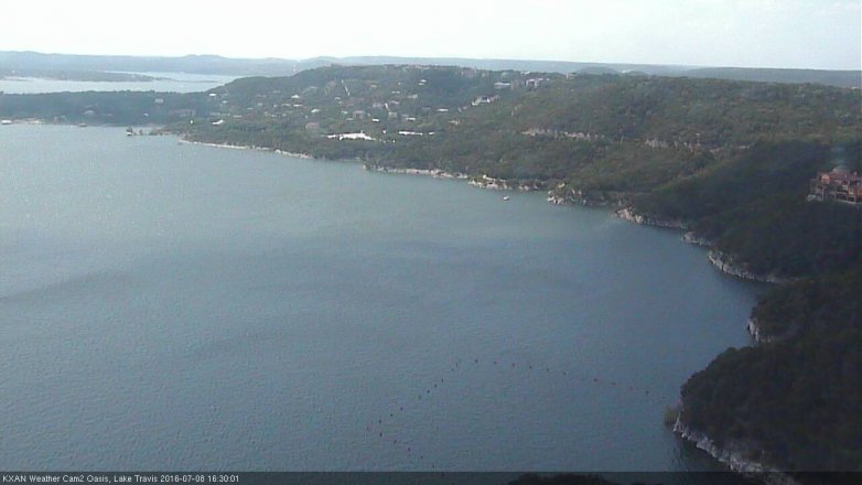 Lake Travis webcam, July 8, 2016 3:35 PM CT