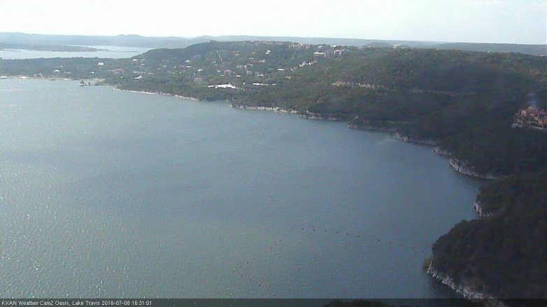 Lake Travis webcam, July 8, 2016 4:00 PM CT