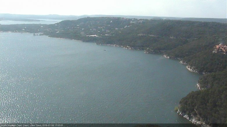 Lake Travis webcam, July 8, 2016 4:20 PM CT
