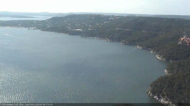 Lake Travis webcam, July 8, 2016 4:30 PM CT