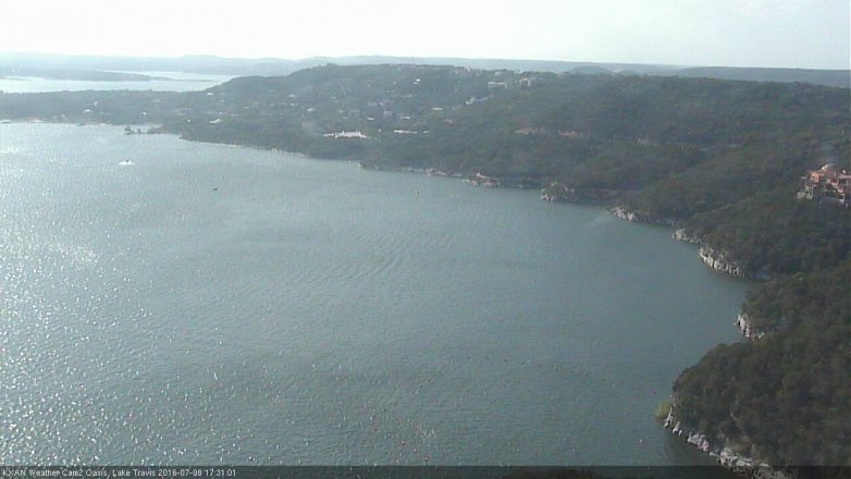 Lake Travis webcam, July 8, 2016 4:35 PM CT
