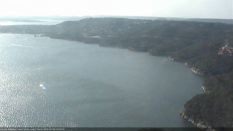 Lake Travis webcam, July 8, 2016 5:30 PM CT