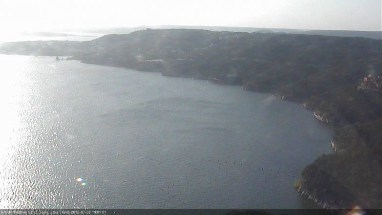 Lake Travis webcam, July 8, 2016 6:05 PM CT