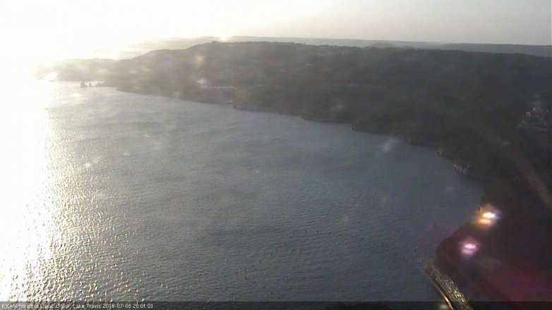 Lake Travis webcam, July 8, 2016 7:10 PM CT