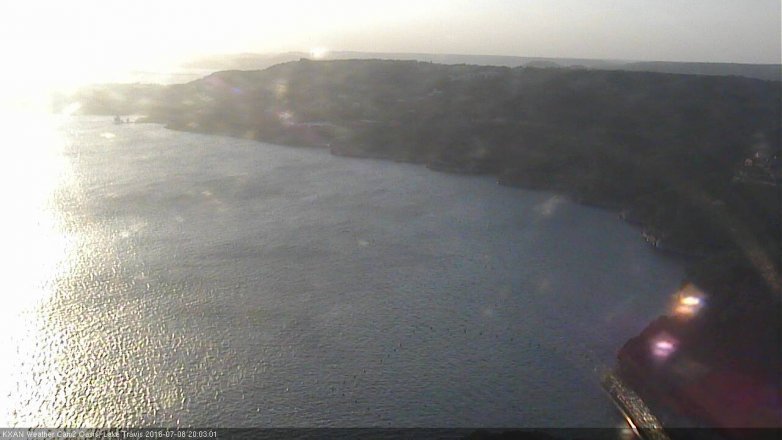 Lake Travis webcam, July 8, 2016 7:35 PM CT