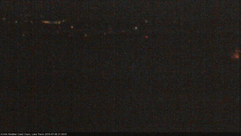 Lake Travis webcam, July 8, 2016 8:40 PM CT