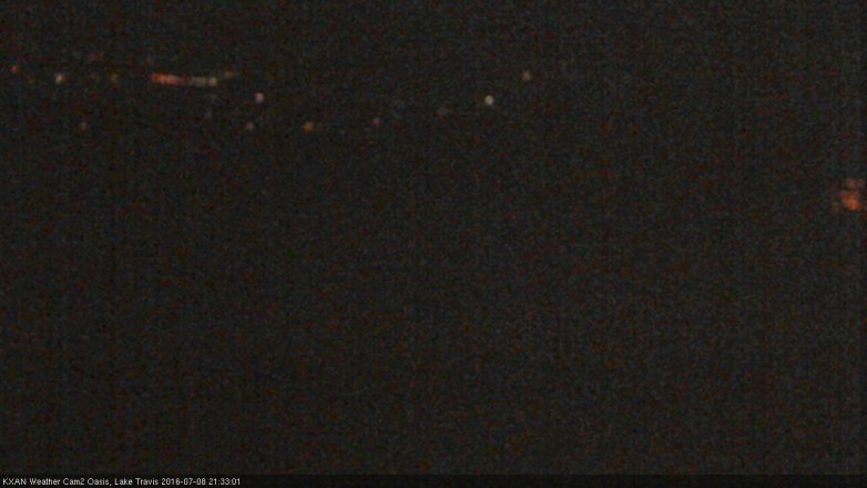 Lake Travis webcam, July 8, 2016 9:00 PM CT