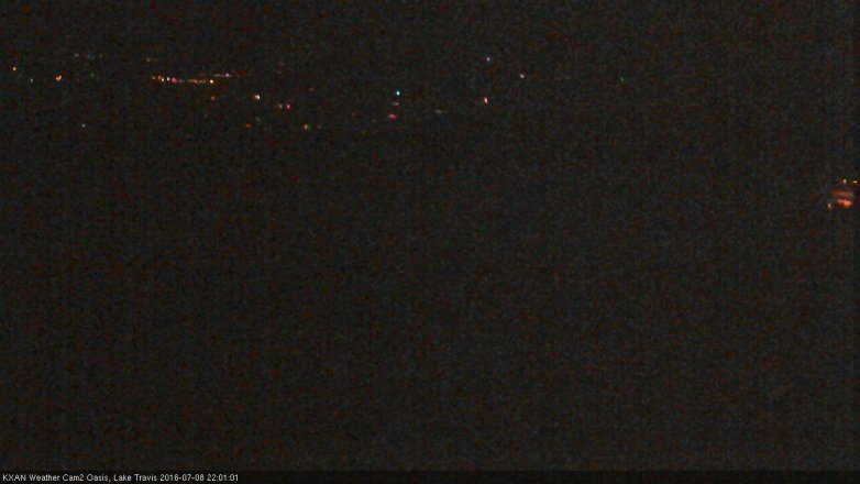 Lake Travis webcam, July 8, 2016 9:15 PM CT